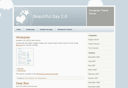 Beautiful Day - Top 50 free WordPress themes
