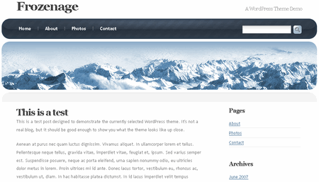 Frozenage - Top 50 free WordPress themes