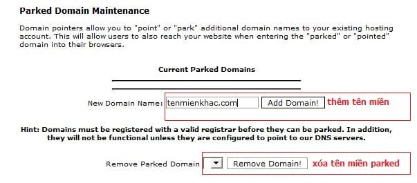 parked domain