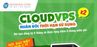 Nhân Hoà Nhân đôi thời hạn sử dụng Cloud VPS