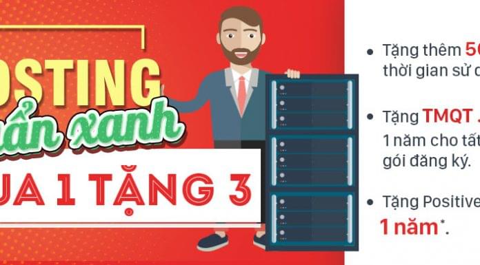 VinaHost khuyến mãi hosting chuẩn xanh xanh