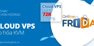 HostingViet giảm 60% Dịch vụ Cloud VPS nhân ngày mua sắm Việt Nam Online Friday