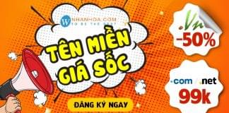Nhân Hòa khuyến mãi Thứ 3 và Thứ 4 mỗi tuần “Tên miền giá tốt – Hốt ngay kẻo lỡ”