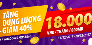 Tăng dung lượng + giảm 40% Linux/ Windows Hosting mới