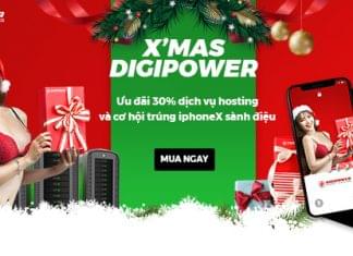Khuyến mãi Giáng Sinh – DigiPower giảm tới 30% dịch vụ Cloud Hosting + Cơ hội trúng iPhone X