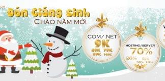 Đón Giáng Sinh cùng Nhân Hòa với tên miền .COM/.NET giảm tới 94%, Hosting/Server giảm tới 70%