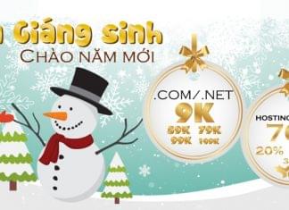 Đón Giáng Sinh cùng Nhân Hòa với tên miền .COM/.NET giảm tới 94%, Hosting/Server giảm tới 70%