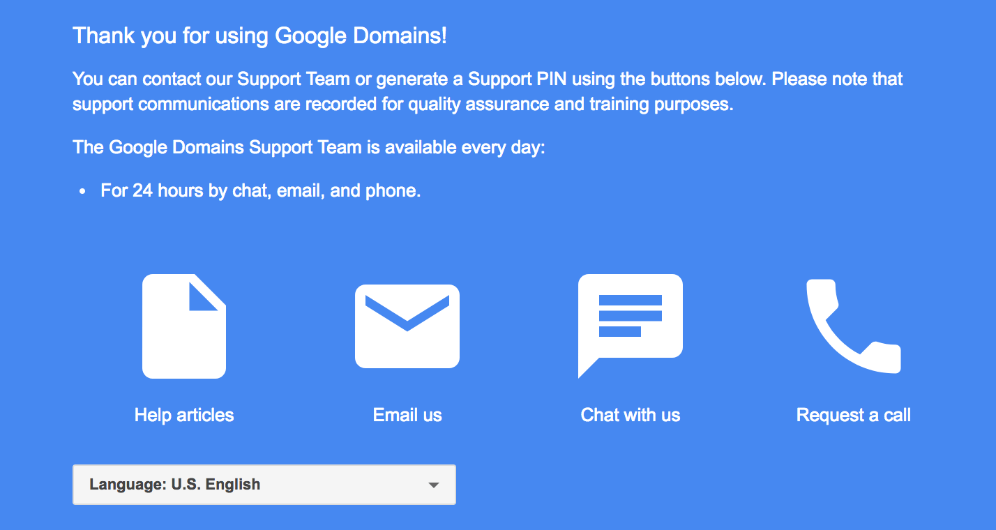 Google Domains support